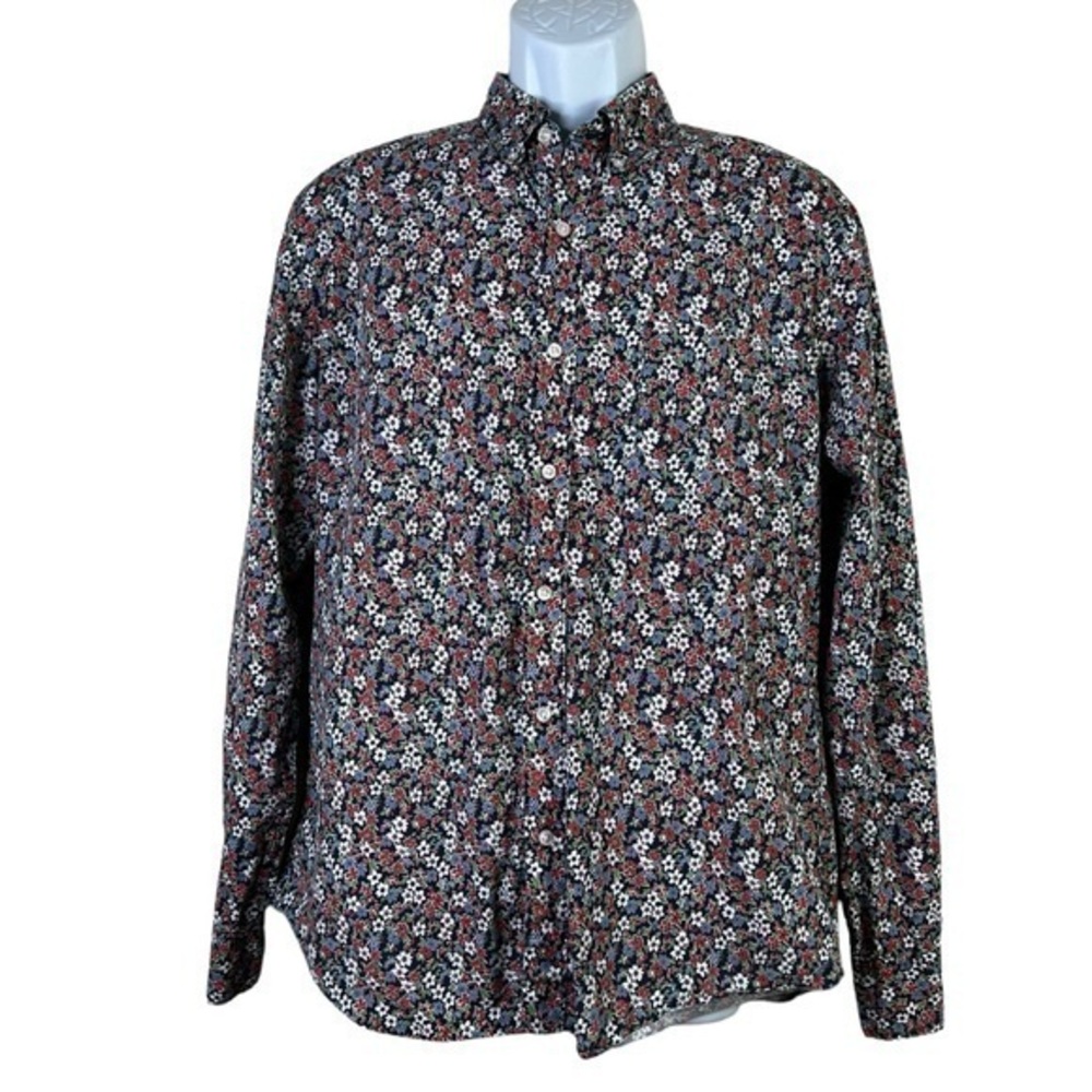 J.Crew Men’s Floral Casual Shirt Long Sleeve Size L